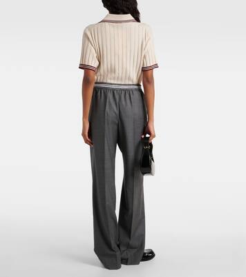 Low-rise wool pants | Miu Miu