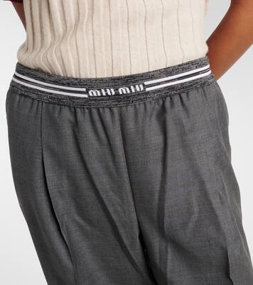 Low-rise wool pants | Miu Miu