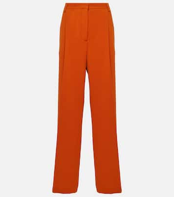 Pantaloni regular in crêpe a vita alta | Dries Van Noten