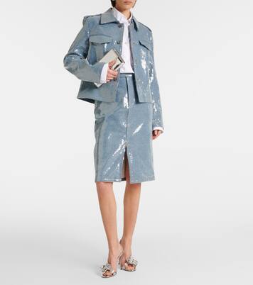 Jeansjacke mit Pailletten | Xu Zhi