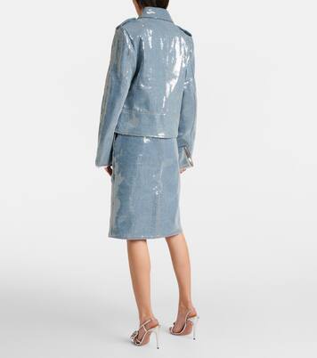 Jeansjacke mit Pailletten | Xu Zhi