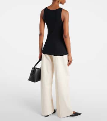 Top in jersey di cotone a coste | Toteme