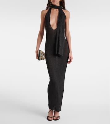 Vestido de punto metalizado con pañuelo | Aya Muse
