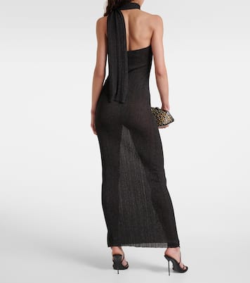 Vestido de punto metalizado con pañuelo | Aya Muse