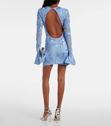Bridal - Miniabito in mesh con ricamo | Rotate