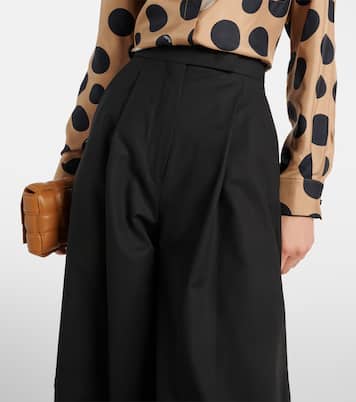 Pleated cotton wide-leg pants | Max Mara