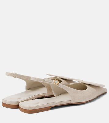 Les Slingbacks Duelo Plates canvas flats | Jacquemus