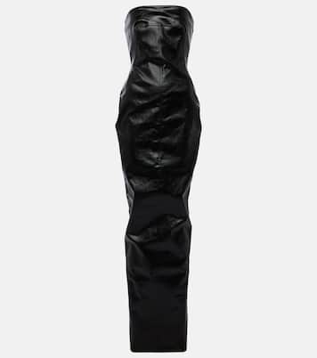 Robe longue en jean enduit | Rick Owens