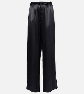 Pantaloni pigiama a gamba larga in raso | Ferragamo