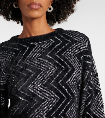 Pullover in maglia lamé a zig-zag | Missoni