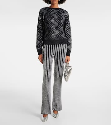 Pullover in maglia lamé a zig-zag | Missoni