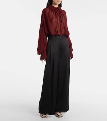 Blusa Ceelo in seta trasparente | Khaite