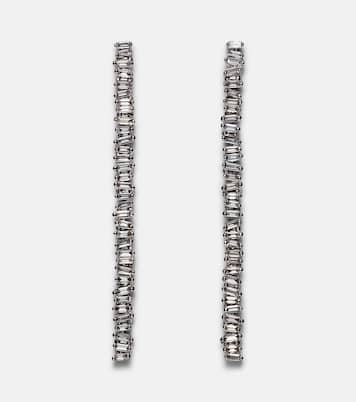 Boucles d'oreilles Savannah Mili en or blanc 18 ct et diamants | Suzanne Kalan