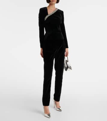 Top in velluto con cristalli | Roland Mouret