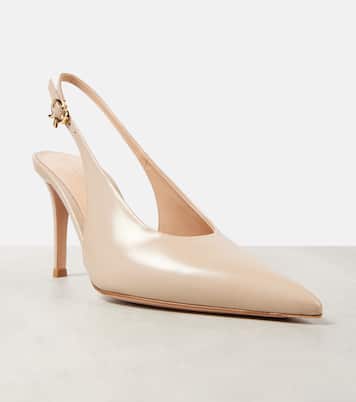 Robbie 85 patent leather slingback pumps | Gianvito Rossi