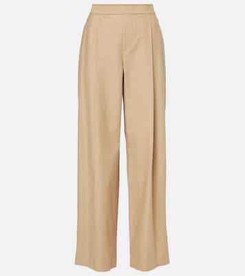 Pantaloni a gamba larga in cotone e lana | Vince