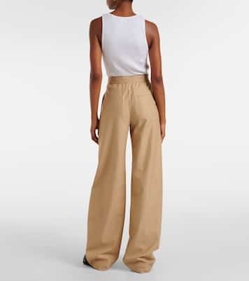 Pantaloni a gamba larga in cotone e lana | Vince