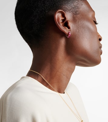 Boucles d'oreilles en or rose 18 ct et rubis | Ileana Makri