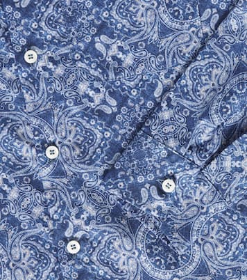 Camicia in cotone con stampa | Brunello Cucinelli Kids