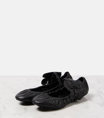 Mary-Jane-Ballerinas Orchid aus Leder | Zimmermann