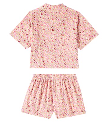 Camicia e shorts in cotone con stampa | Il Gufo