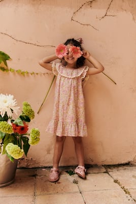 Bedrucktes Kleid Natiya aus Baumwoll-Voile | Louise Misha