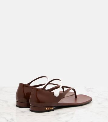 Sandales en cuir | Miu Miu