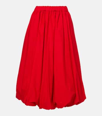 Falda midi de algodón fruncida | Noir Kei Ninomiya