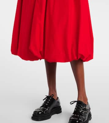 Falda midi de algodón fruncida | Noir Kei Ninomiya