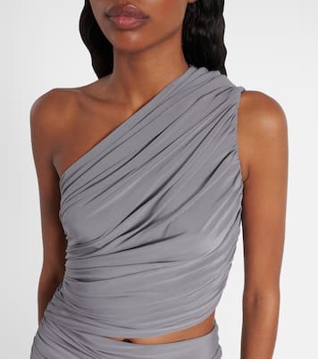 Asymmetric ruched jersey maxi dress | Alaïa