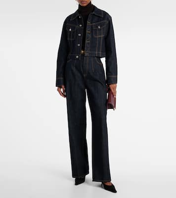 Cropped denim jacket | Victoria Beckham