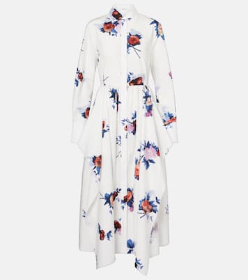 Vestido camisero de popelín de algodón floral | Erdem