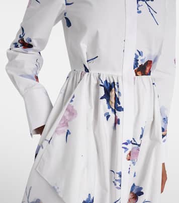 Vestido camisero de popelín de algodón floral | Erdem
