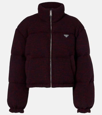 Cropped-Daunenjacke aus Wolle und Kaschmir | Prada