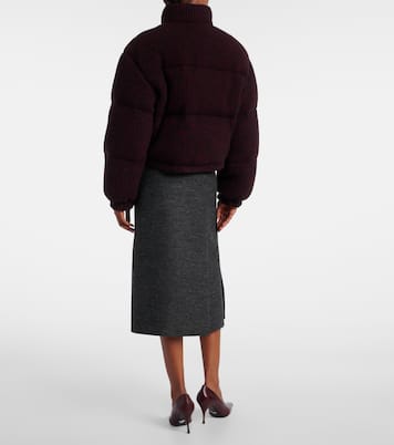 Cropped-Daunenjacke aus Wolle und Kaschmir | Prada