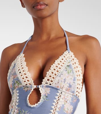 Cascadian crochet keyhole cutout swimsuit | Zimmermann