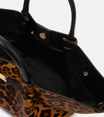 New York Medium leopard-print calf hair tote bag | DeMellier