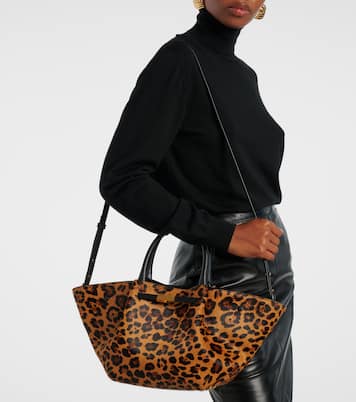New York Medium leopard-print calf hair tote bag | DeMellier
