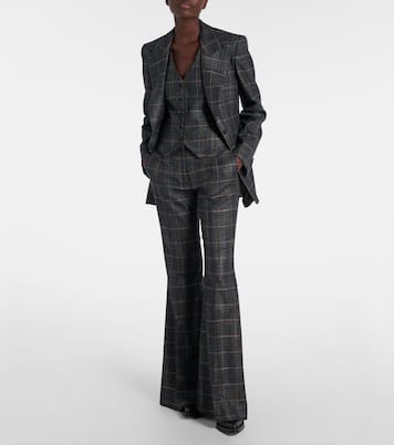 Coleridge checked wool and silk vest | Gabriela Hearst
