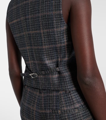 Coleridge checked wool and silk vest | Gabriela Hearst