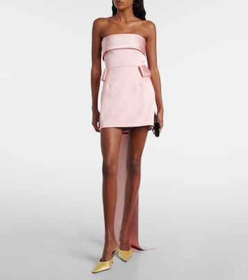 Lalani bow-detail satin minidress | The New Arrivals Ilkyaz Ozel