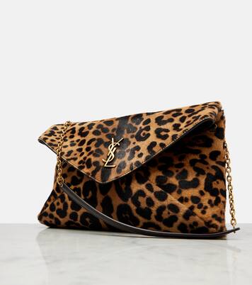Cassandre豹纹印花小牛毛单肩包 | Saint Laurent
