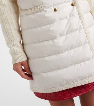Down-paneled wool and cashmere cardigan | Moncler