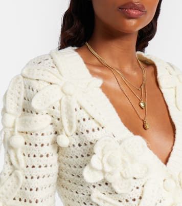 Crochet Flowers open-knit cardigan | Farm Rio