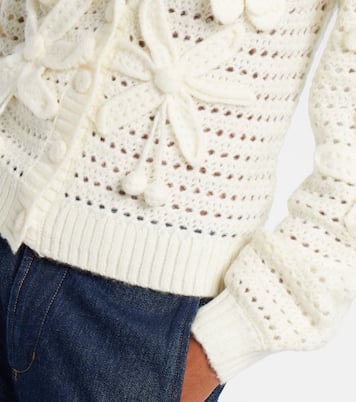 Crochet Flowers open-knit cardigan | Farm Rio