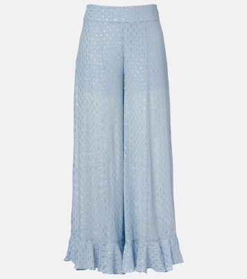 Daylight semi-sheer chiffon wide-leg pants | Zimmermann