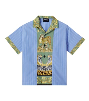 Camicia in cotone gessato | Versace Kids