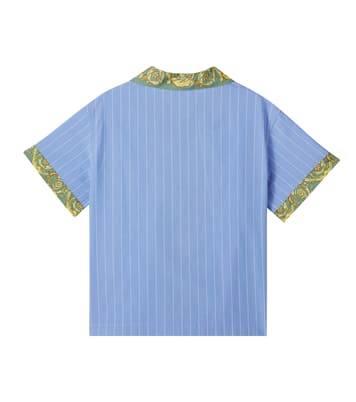 Camicia in cotone gessato | Versace Kids