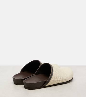 Monili leather-trimmed mules | Brunello Cucinelli