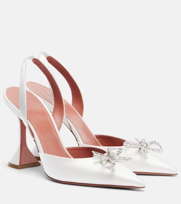 Rosie 95 satin slingback pumps | Amina Muaddi